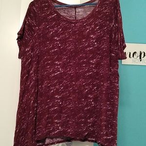 High low shark bite hem top